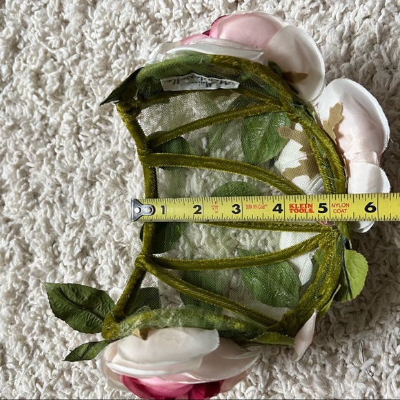 Vintage 1950’s Maison Mendessolle Floral and Net Half Hat - Picture 14 of 14